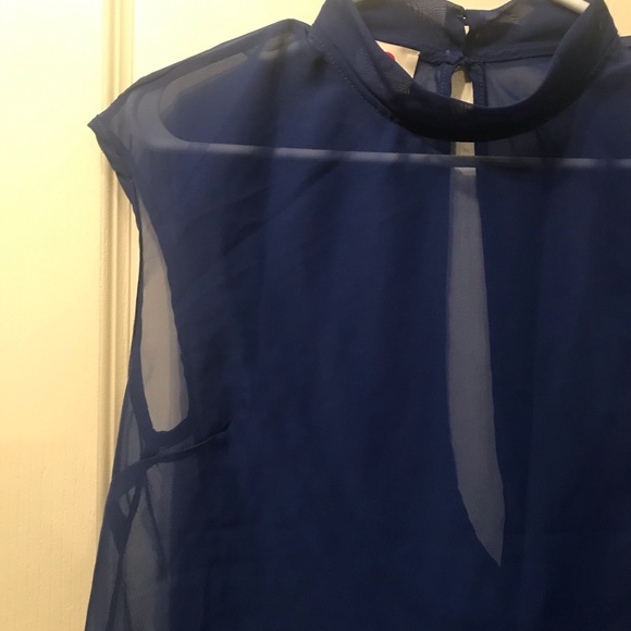 🆕 Brand new blue coverup/sheer top small - Picture 4 of 6